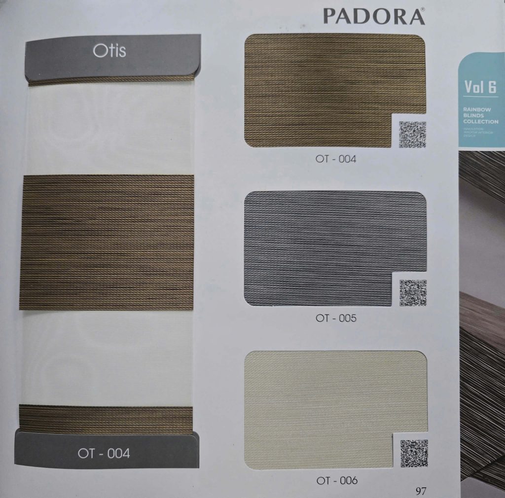 Mẫu vải rèm cầu vòng Otis