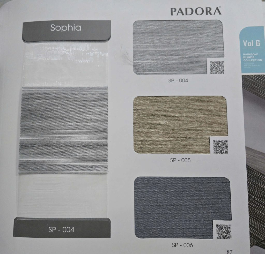 Mẫu vải rèm cầu vòng Saphia